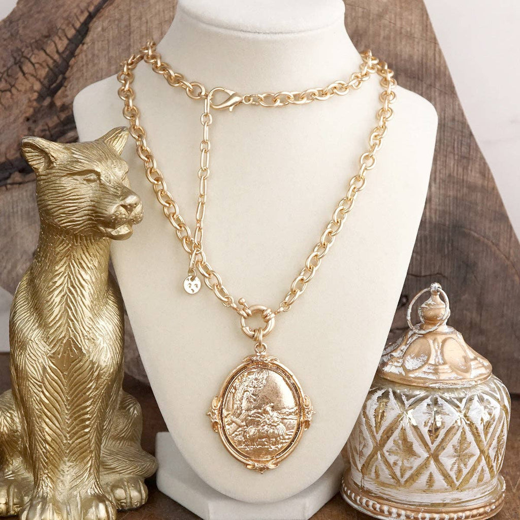 Long Horse Pendant Necklace – Equestrian Keepsake