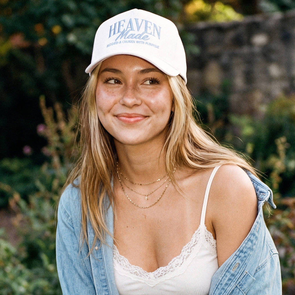 C.C HEAVEN MADE Letter Embroidered Trucker Hat
