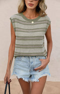 Color Block V-Neck Knit Top