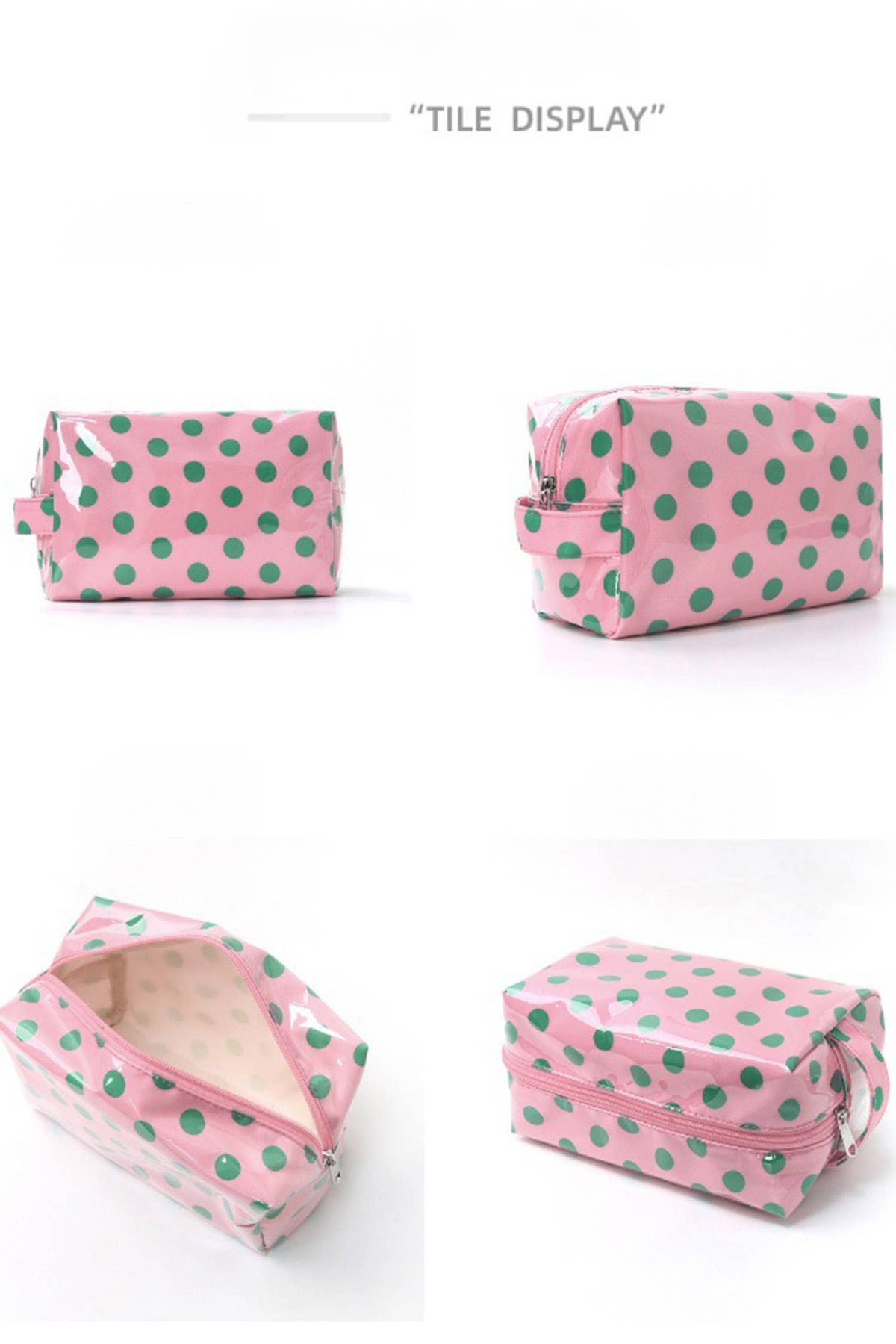 Durable PVC Polka Dot Makeup Bag