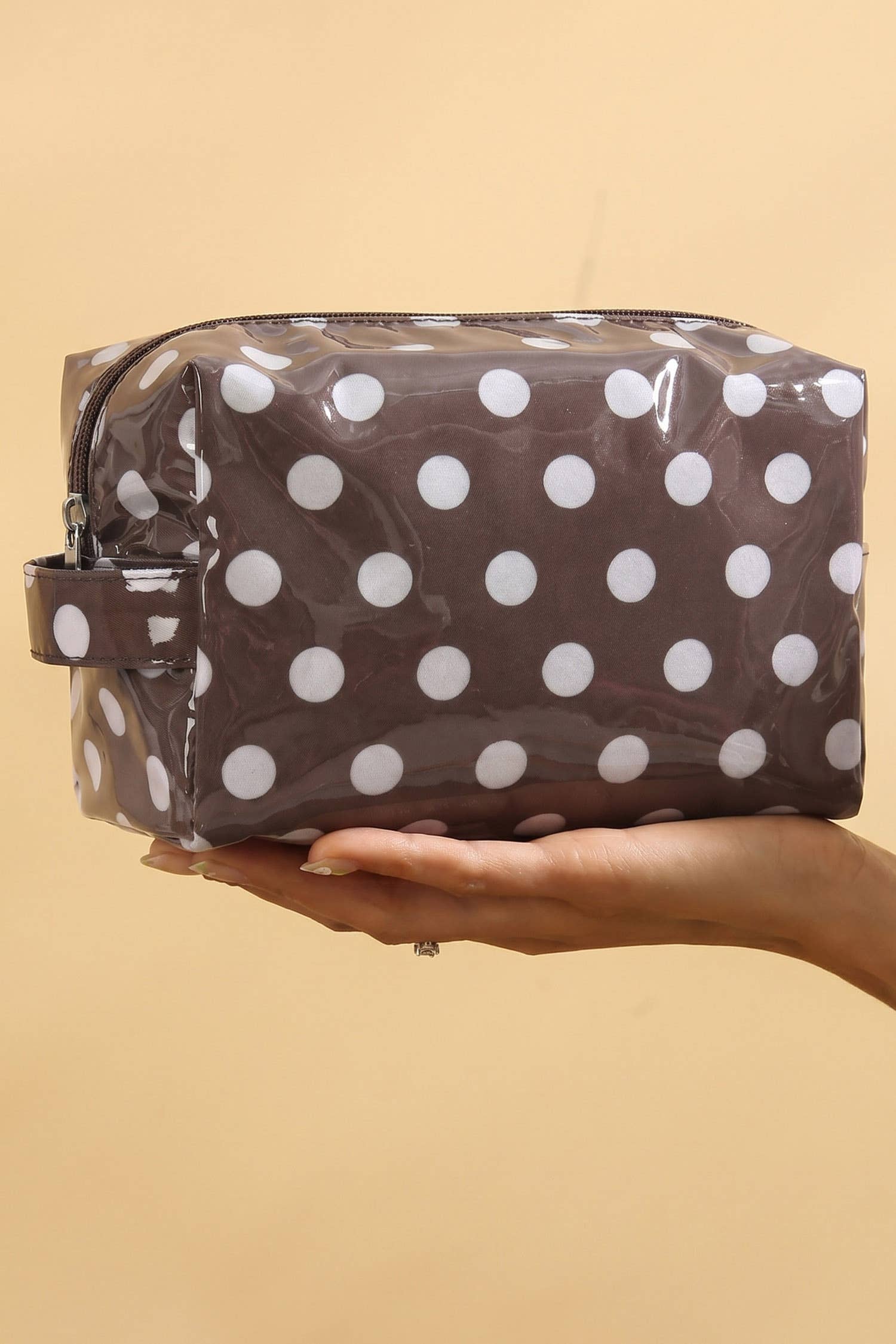 Durable PVC Polka Dot Makeup Bag