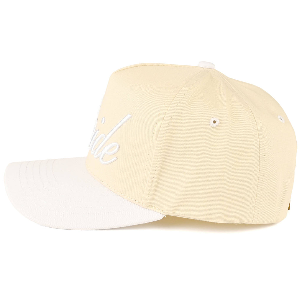 C.C BRIDE Letter Embroidered Two Tone Trucker Cap
