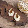 Golden Ember – Sculptural Acrylic Hoop Earrings