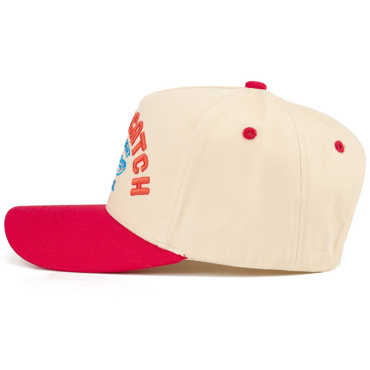 C.C LUCKY CATCH Embroidered Letter on Two Tone Trucker Hat