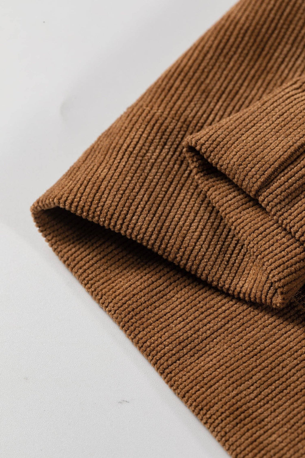 Thai Curry Elastic Waist Wooden Button Placket Ankle Length Wide Leg Pants