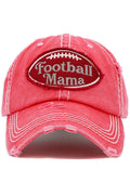 FOOTBALL MAMA Washed Vintage Ball Cap