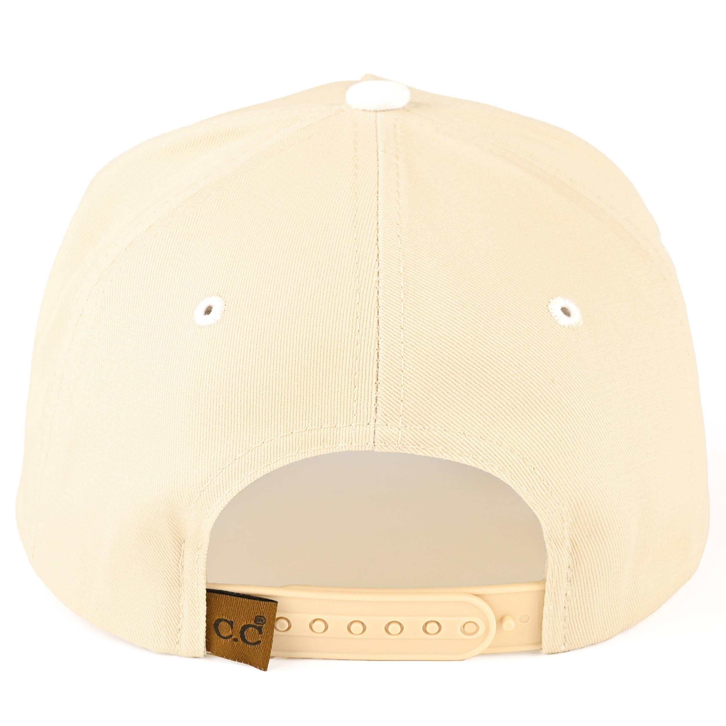 C.C BRIDE Letter Embroidered Two Tone Trucker Cap