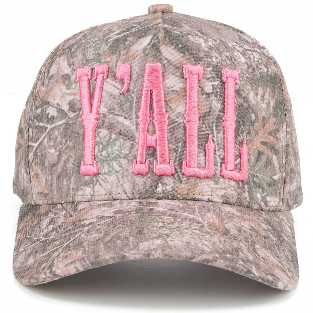C.C Y'ALL Letter Embroidered Two Tone Trucker Hat