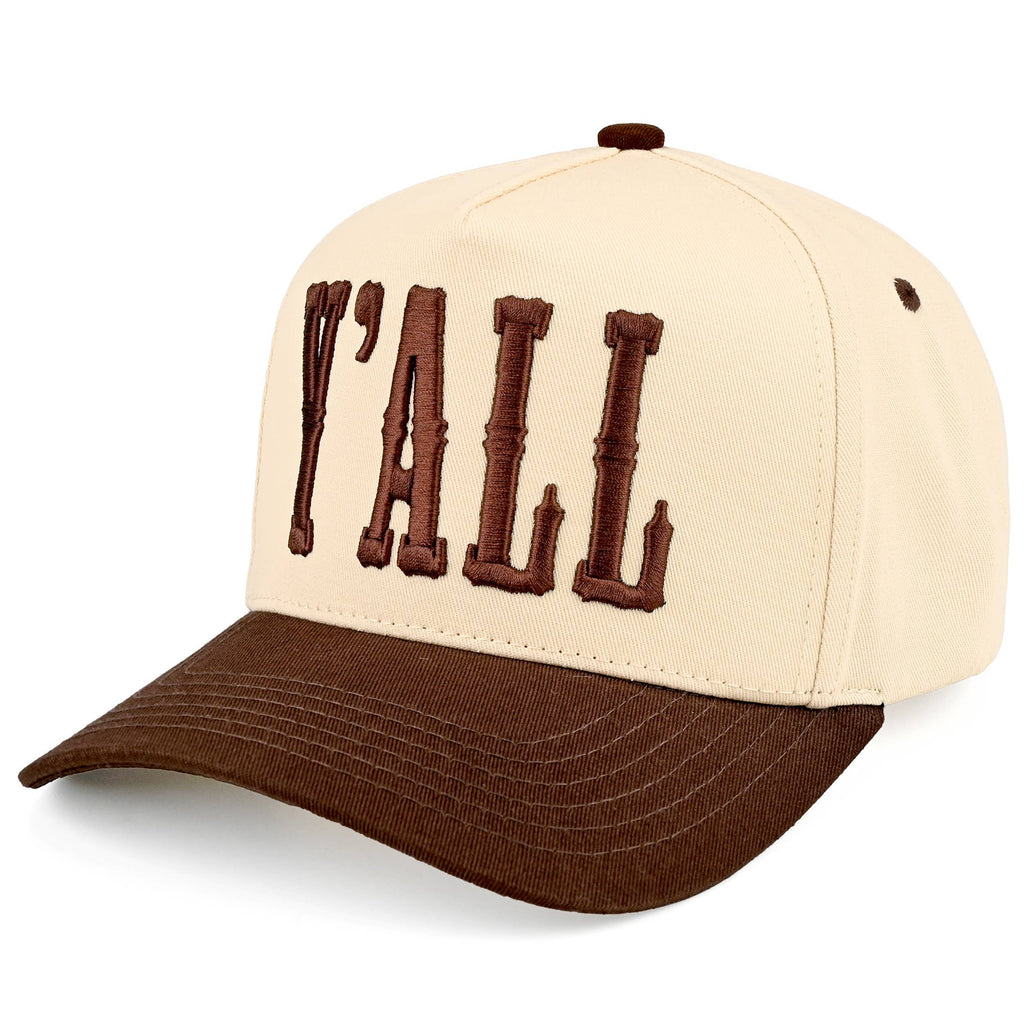 C.C Y'ALL Letter Embroidered Two Tone Trucker Hat
