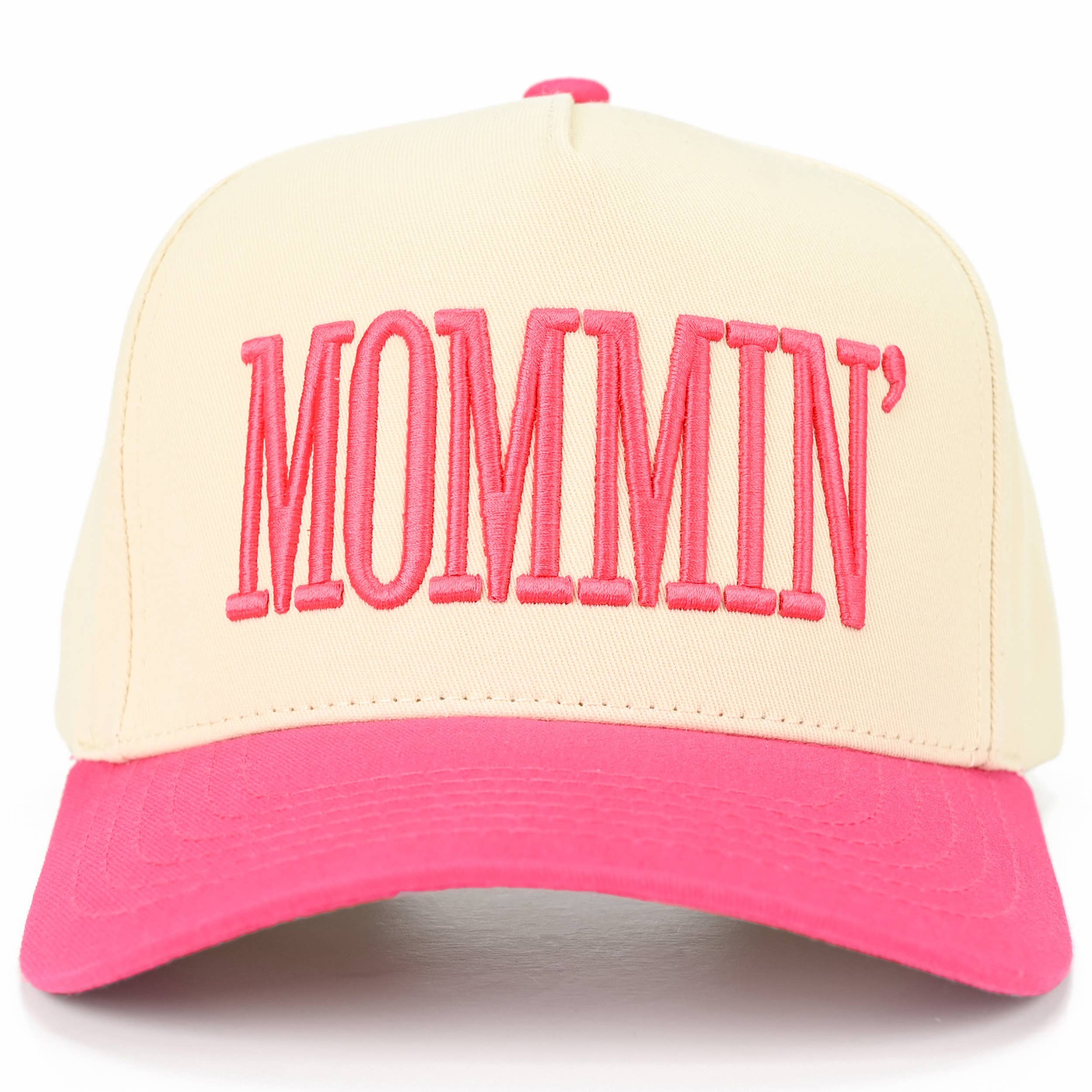 C.C MOMMIN Letter Two Tone Trucker Cap