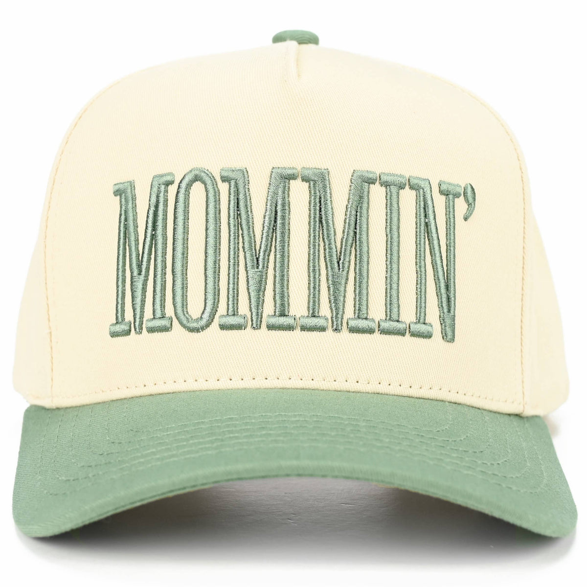 C.C MOMMIN Letter Two Tone Trucker Cap