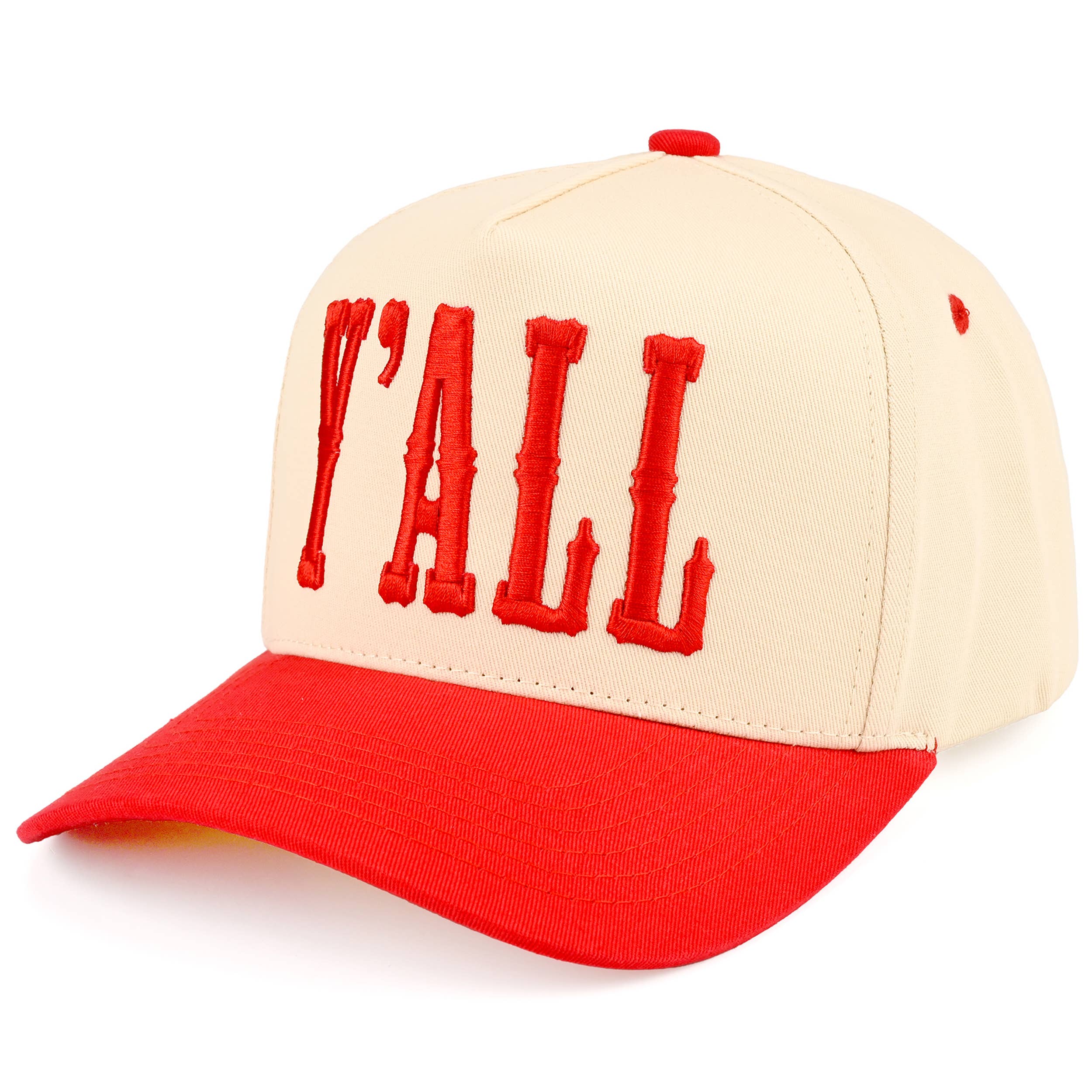 C.C Y'ALL Letter Embroidered Two Tone Trucker Hat
