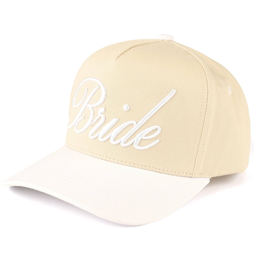 C.C BRIDE Letter Embroidered Two Tone Trucker Cap