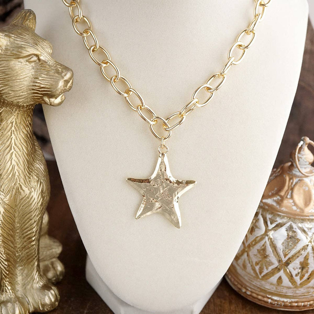 Large Gold Star Statement Necklace – Golden Keepsake
