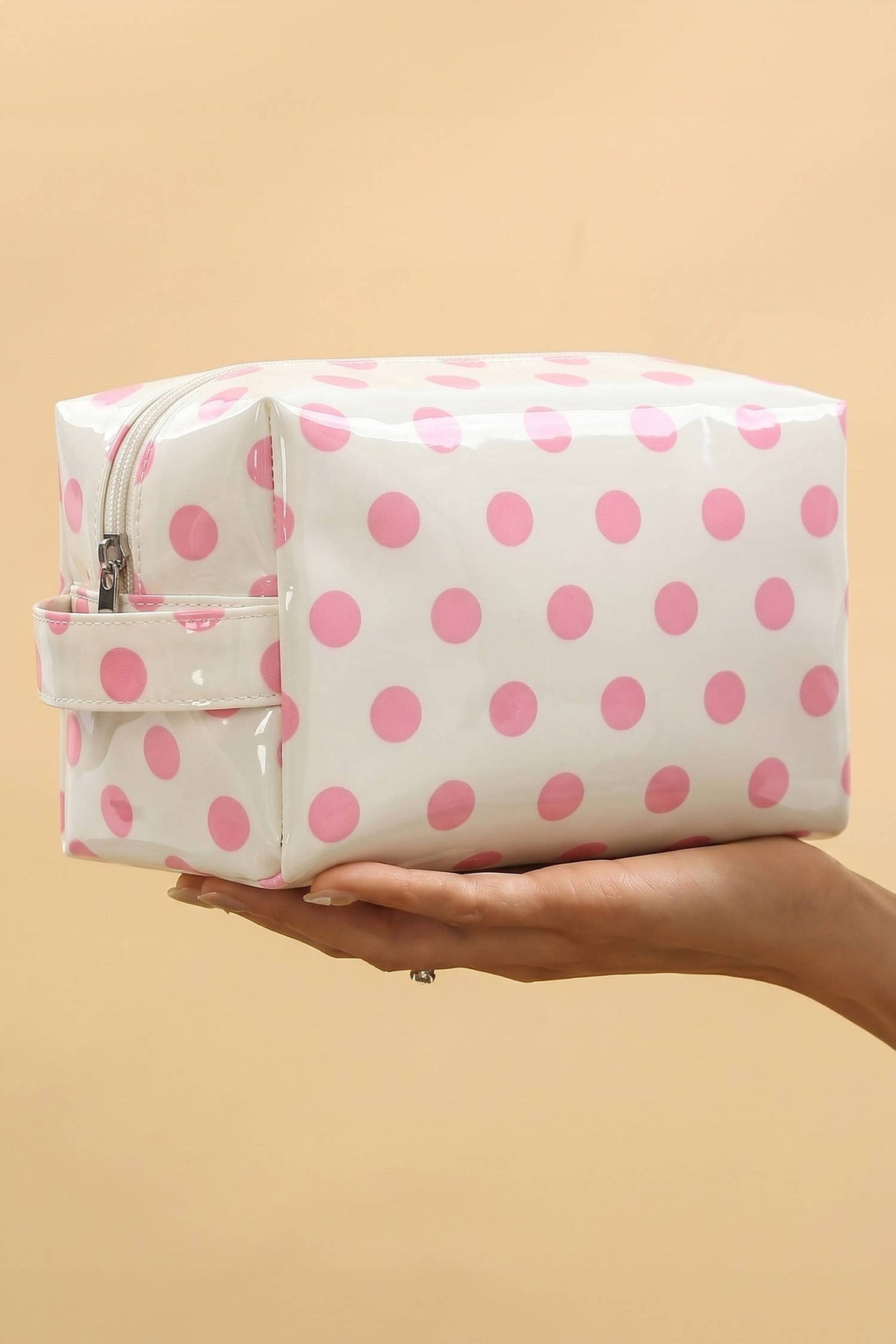 Durable PVC Polka Dot Makeup Bag