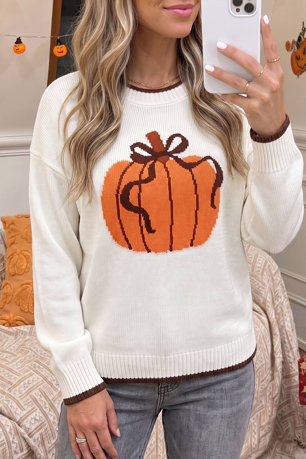 Pumpkin Oversized Knit Sweater